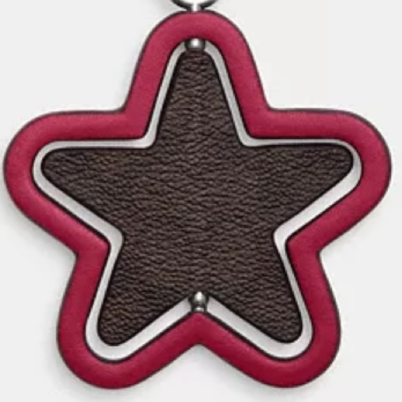 NWT Spinning Star Keychain Fob Bag Charm In Signature Canvas - Picture 2 of 4